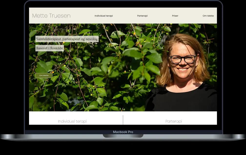 Mette Truesen — Visuel identitet, Foto, Web case